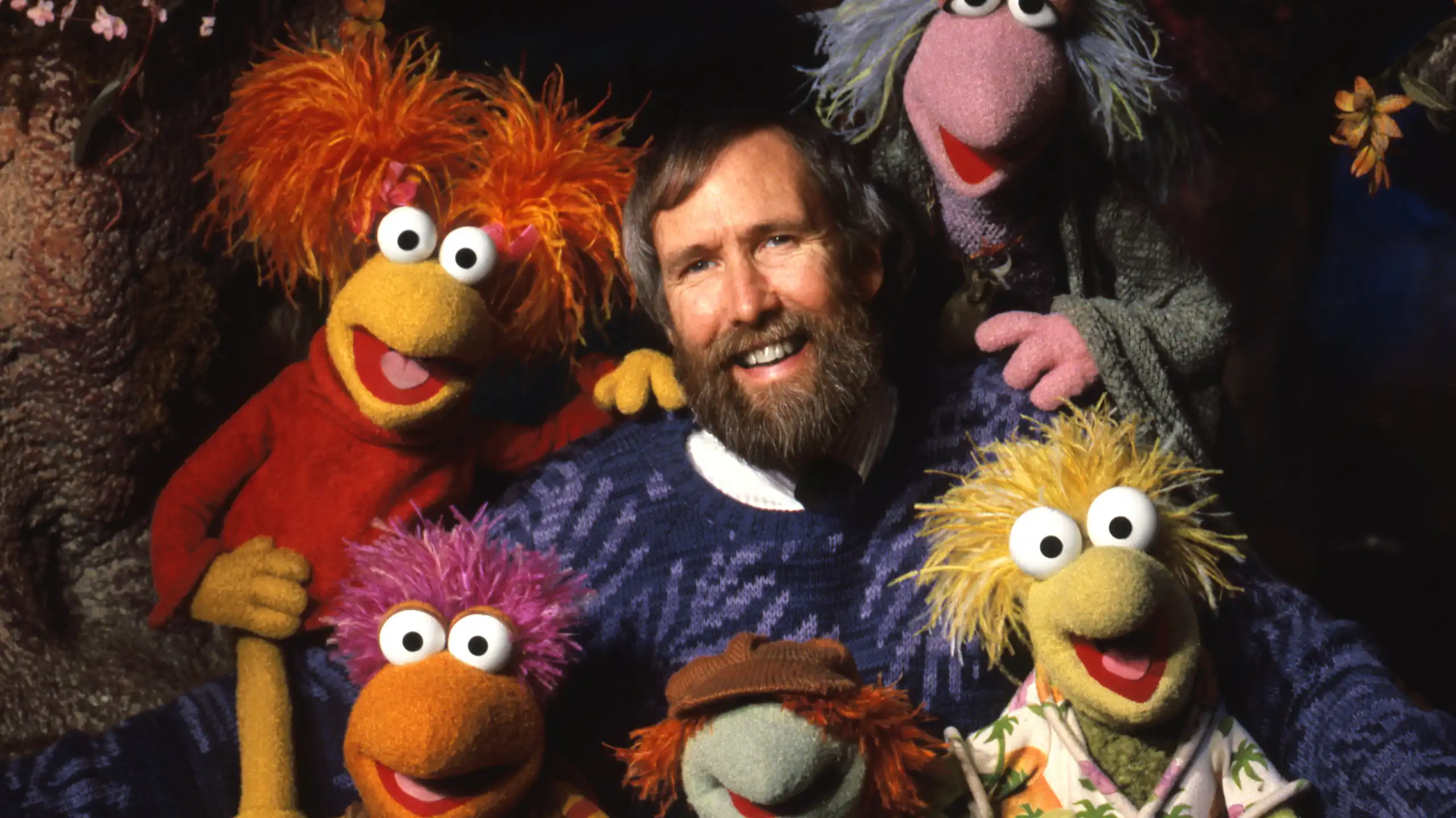 Jim Henson on the set of Fraggle Rock