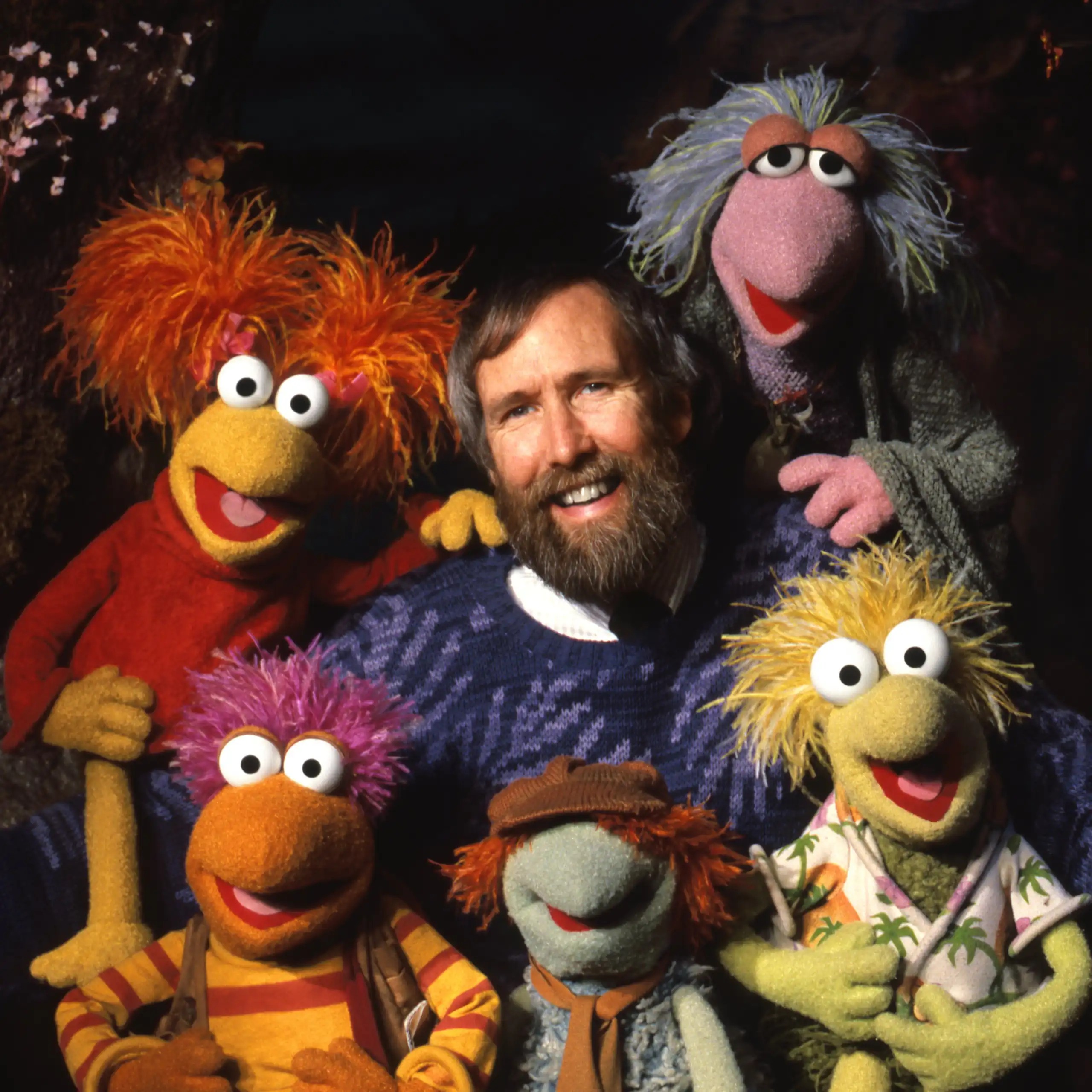 Jim Henson on the set of Fraggle Rock