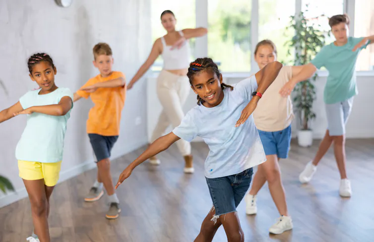 Children doing dance routine