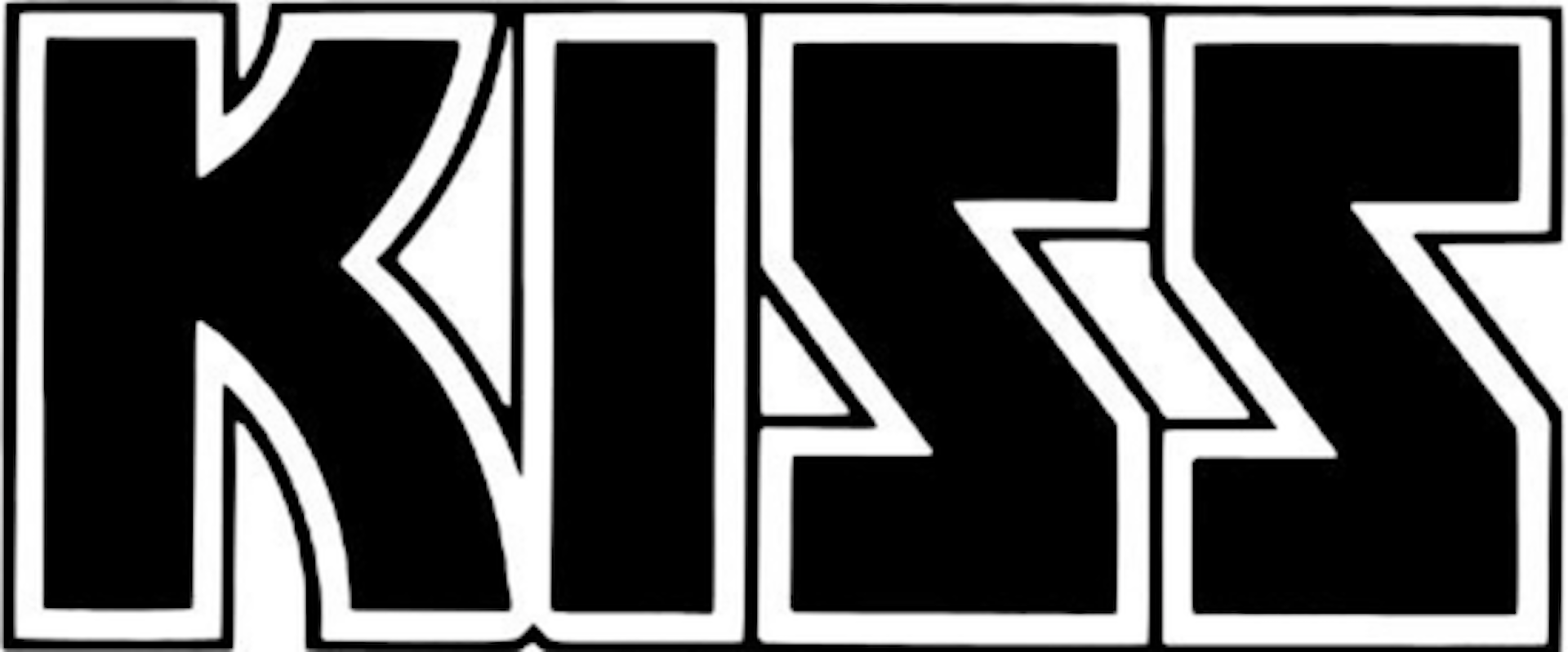 The alternative logo for the band Kiss, used in Germany and other countries with a ban on Nazi symbols.