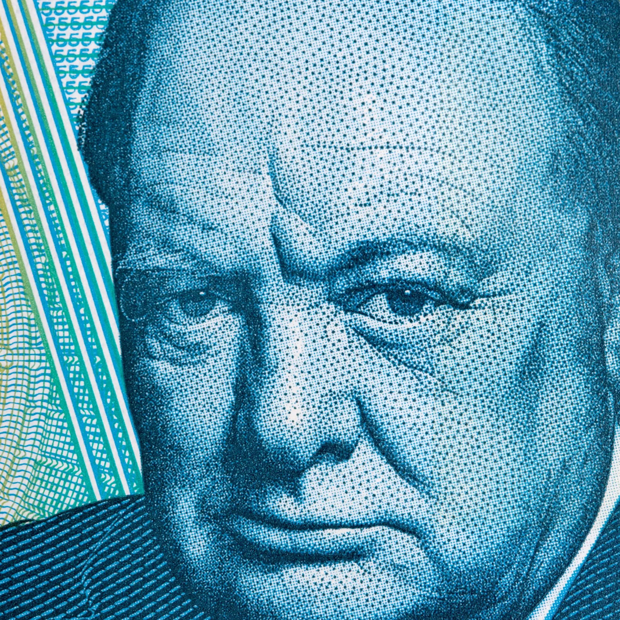 Billet de cinq livres à l’effigie de Winston Churchill.
