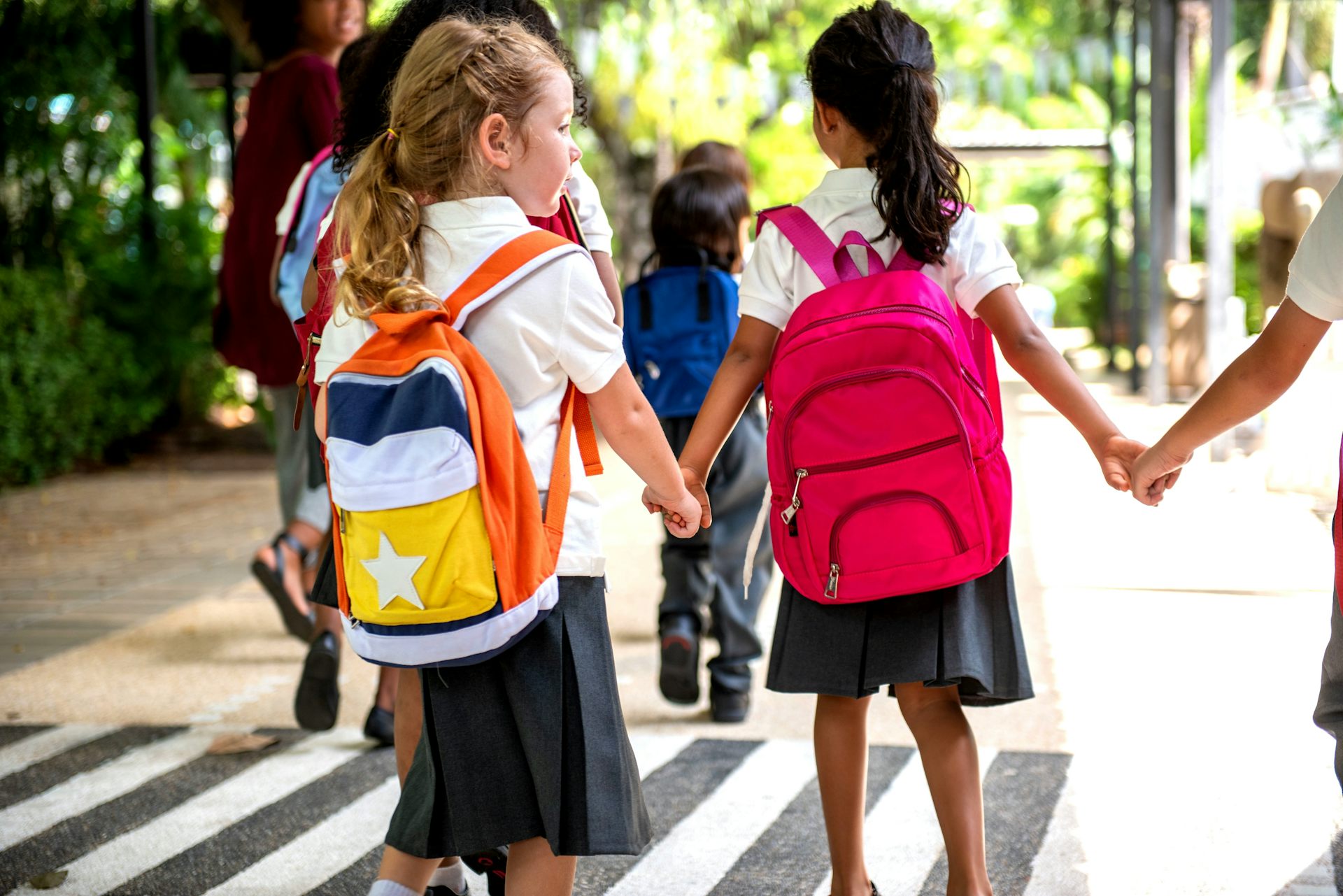 Children holding hands