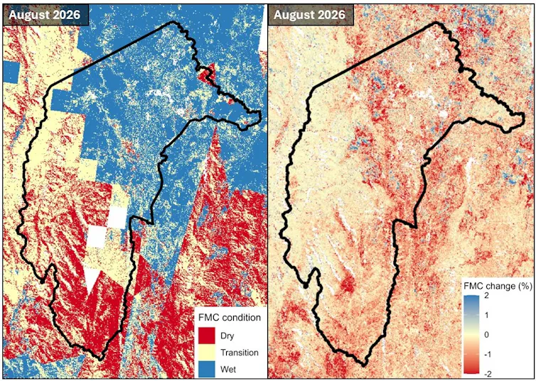 Two maps of the Australian Capital Territory, side by side.