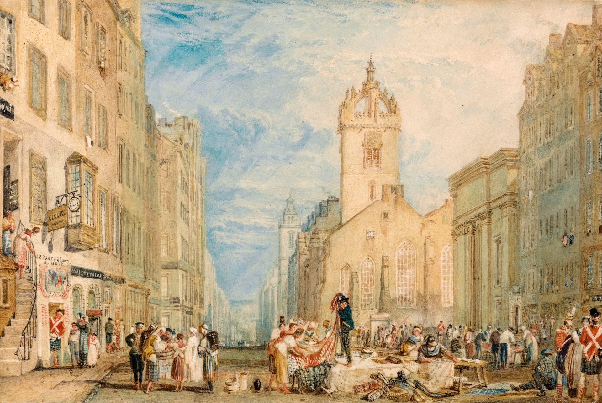 A painting by JMW Turner of Edinburgh's Royal Mile.