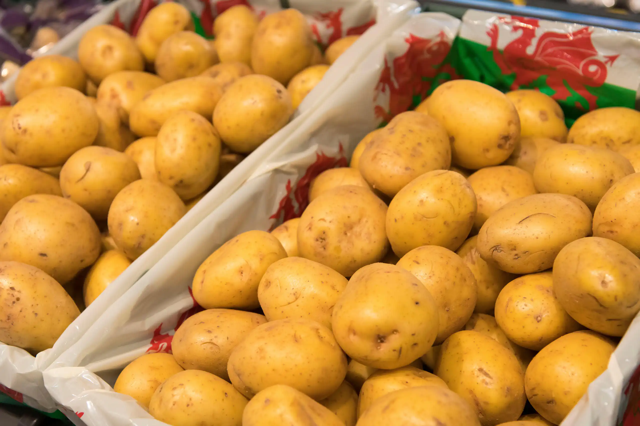 potatoes at supermarket