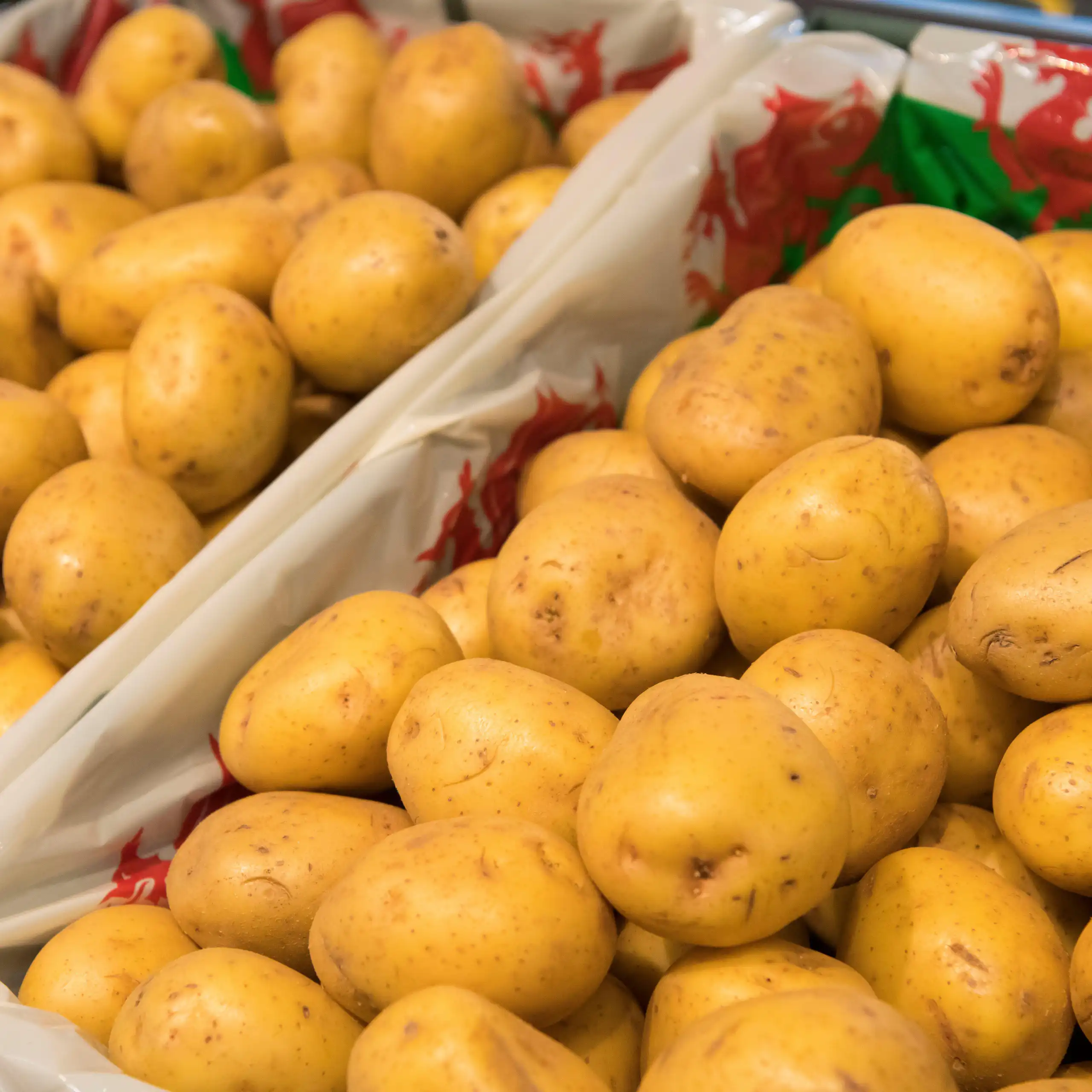 potatoes at supermarket