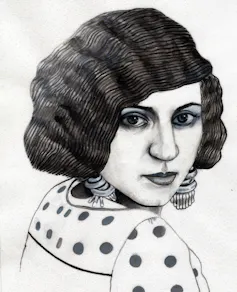 Black and white portrait of a woman