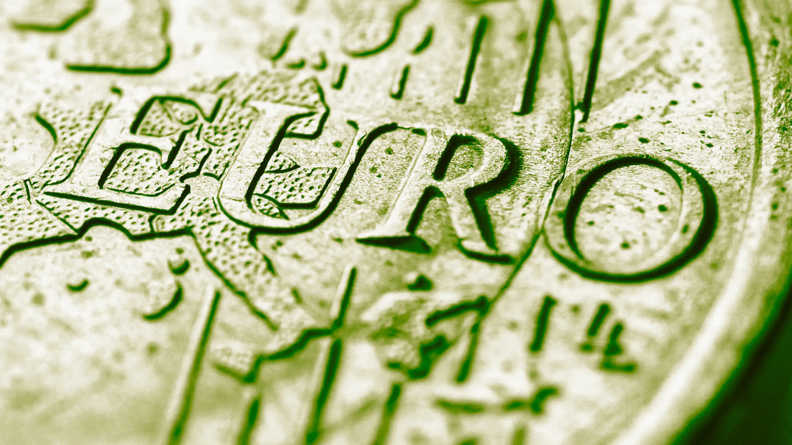 Pièce d'un euro verte
