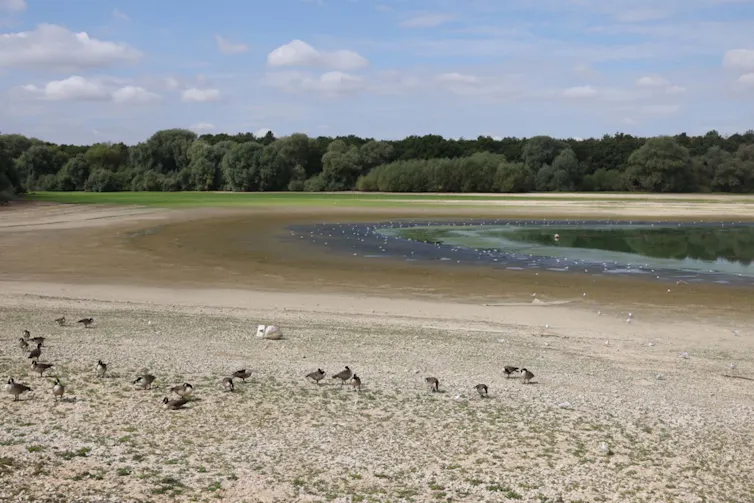 Dry reservoir bed