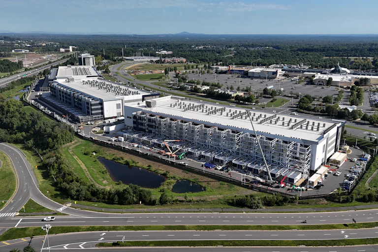 A large building is under construction.