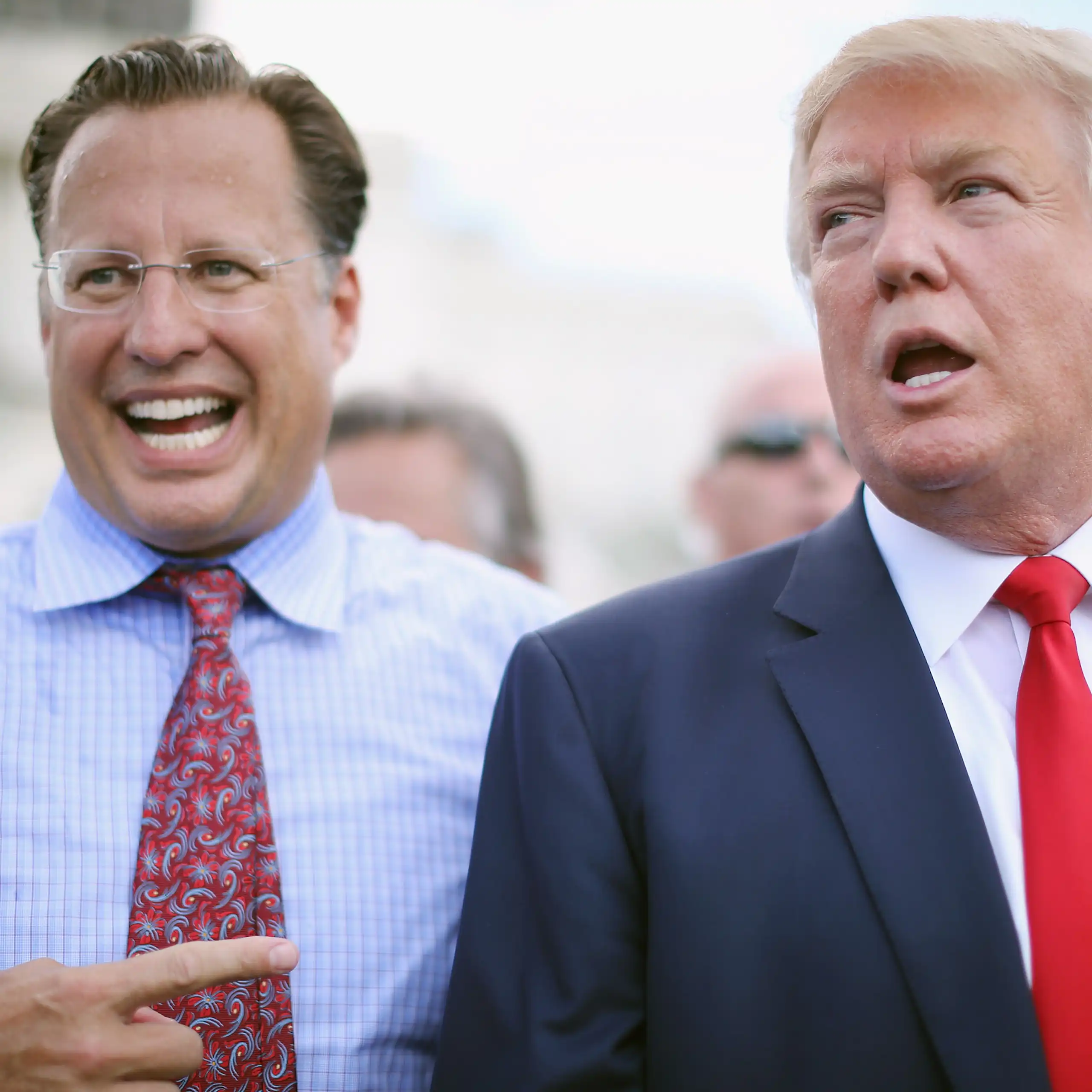 Dave Brat and now US President Donald Trump seen together in a 2015 photo.