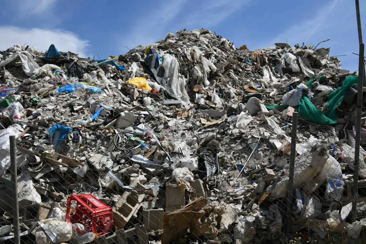Basura acumulada en un vertedero