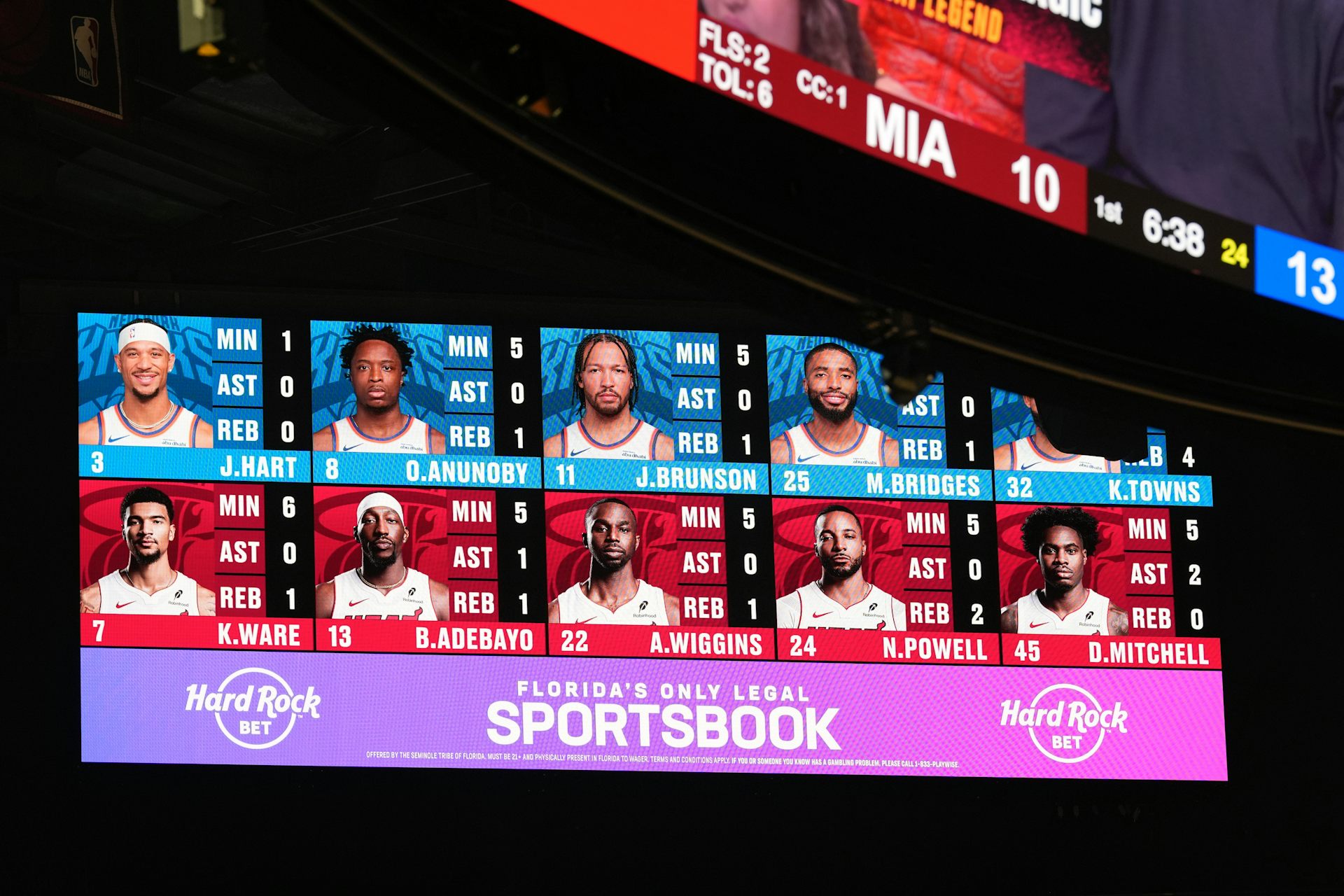 An ad for a sports betting app displayed on a screen