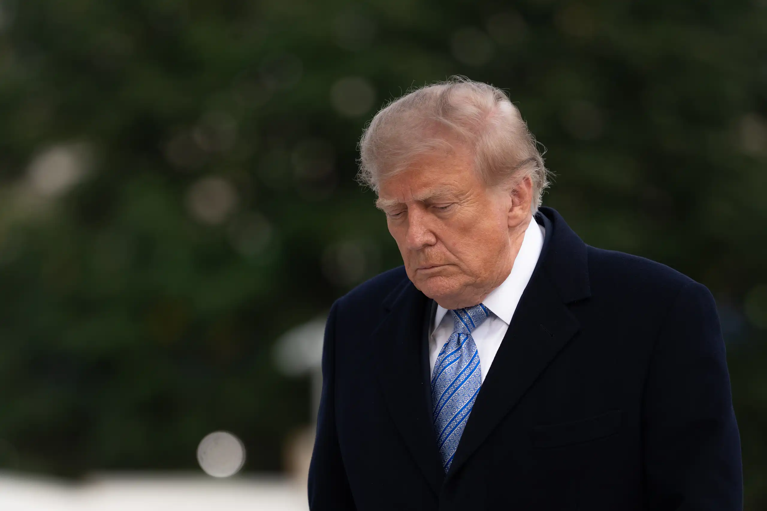 Donald Trump looking downcast