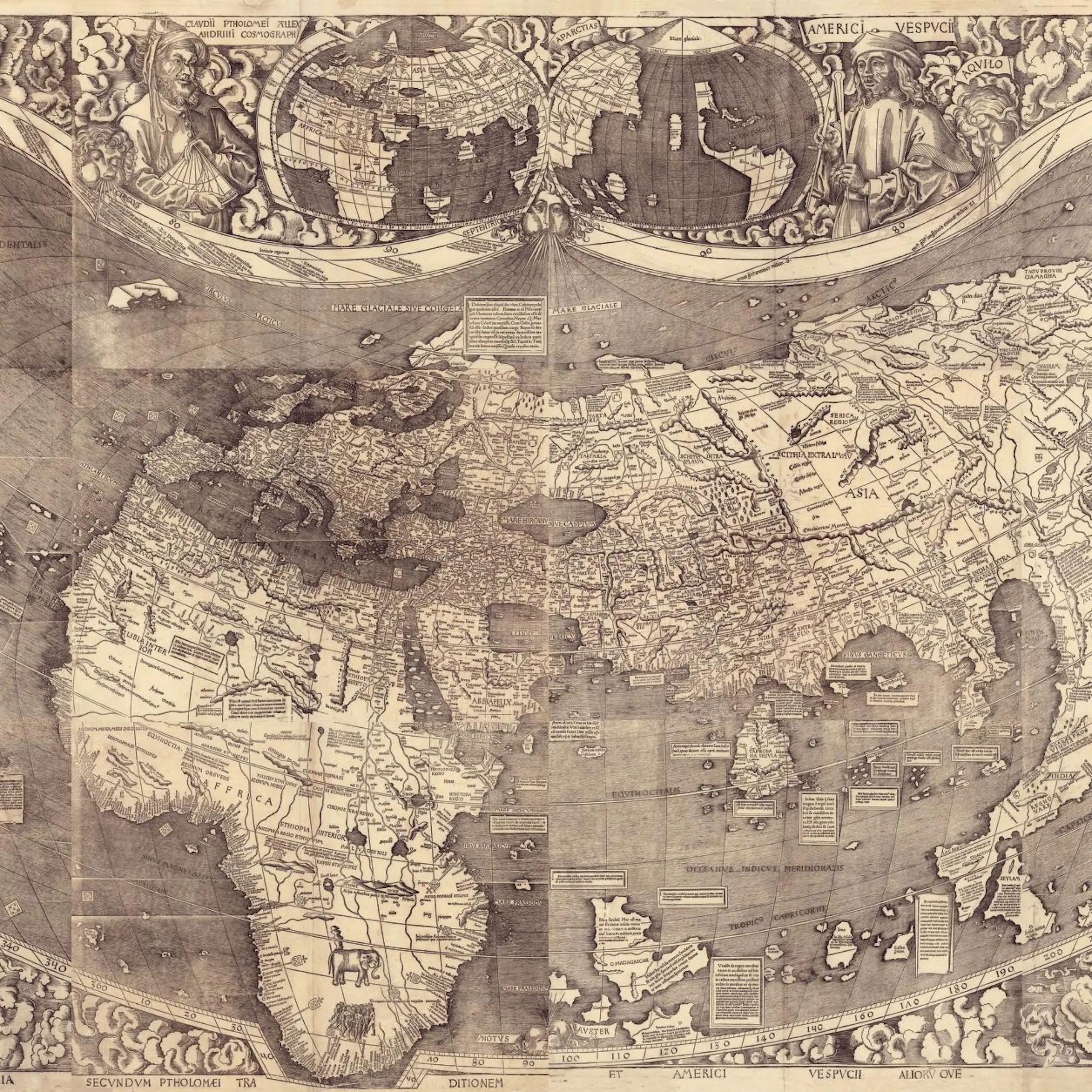 La planisphère de Martin Waldseemüller.