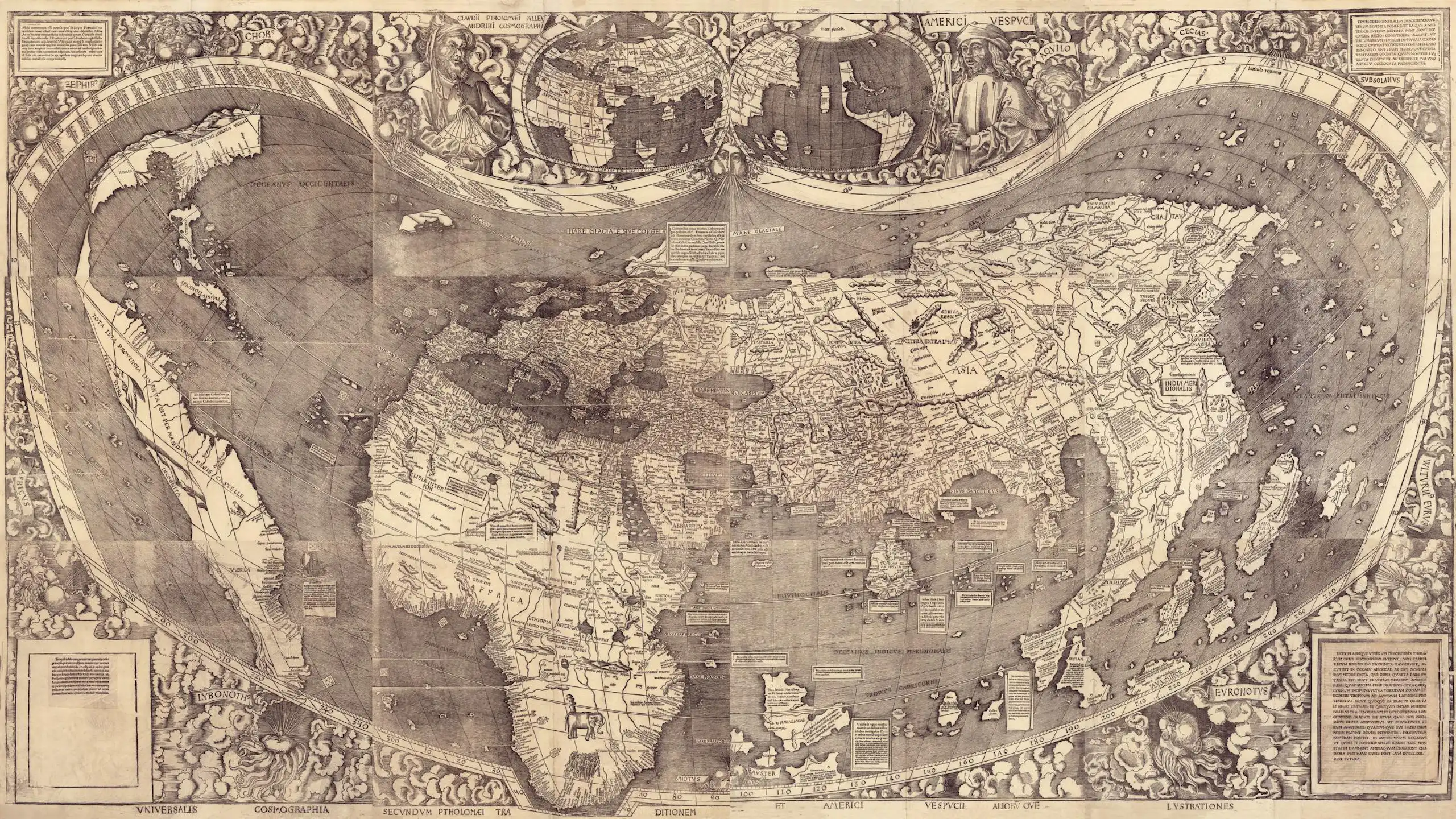 La planisphère de Martin Waldseemüller.