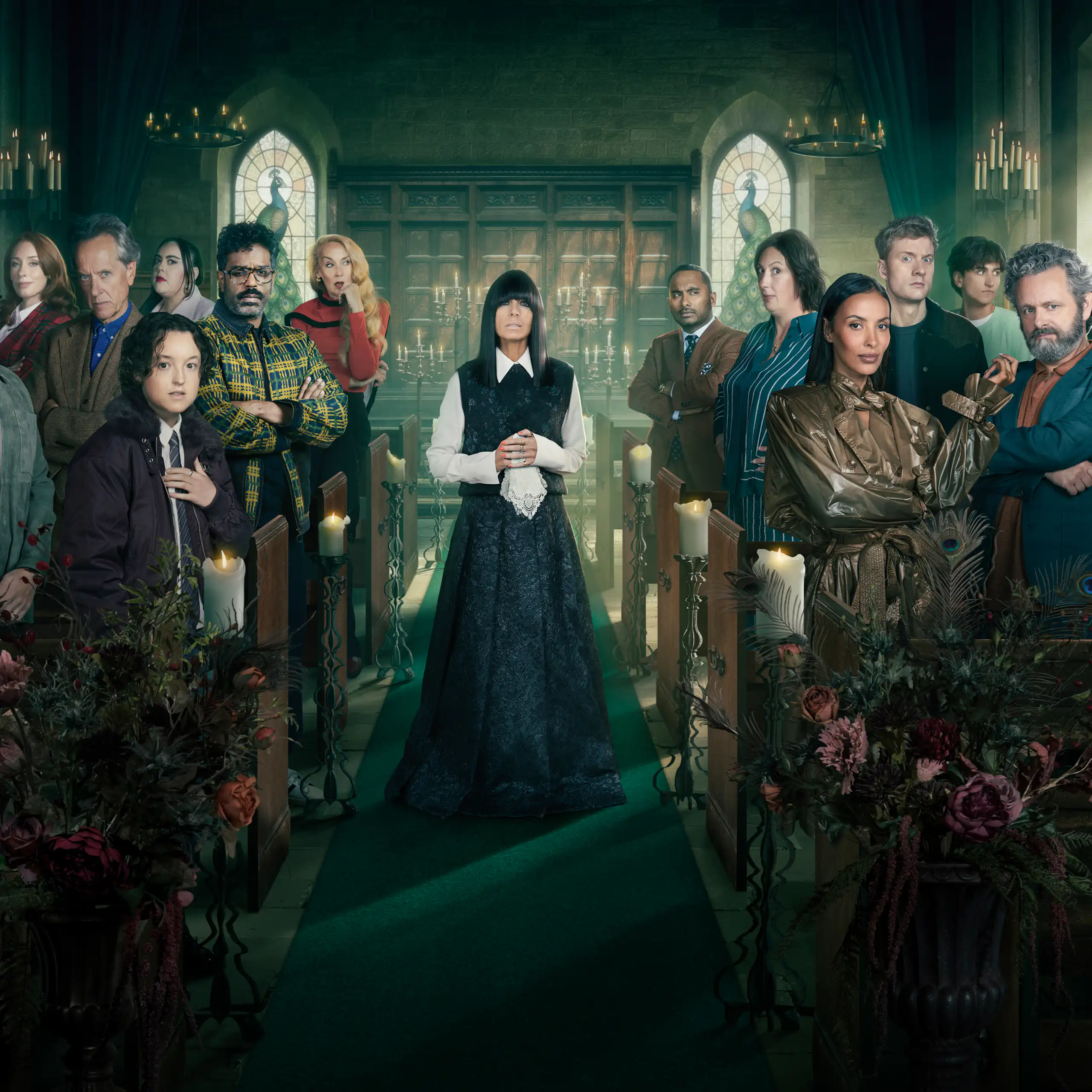 Celebrities in a chapel.