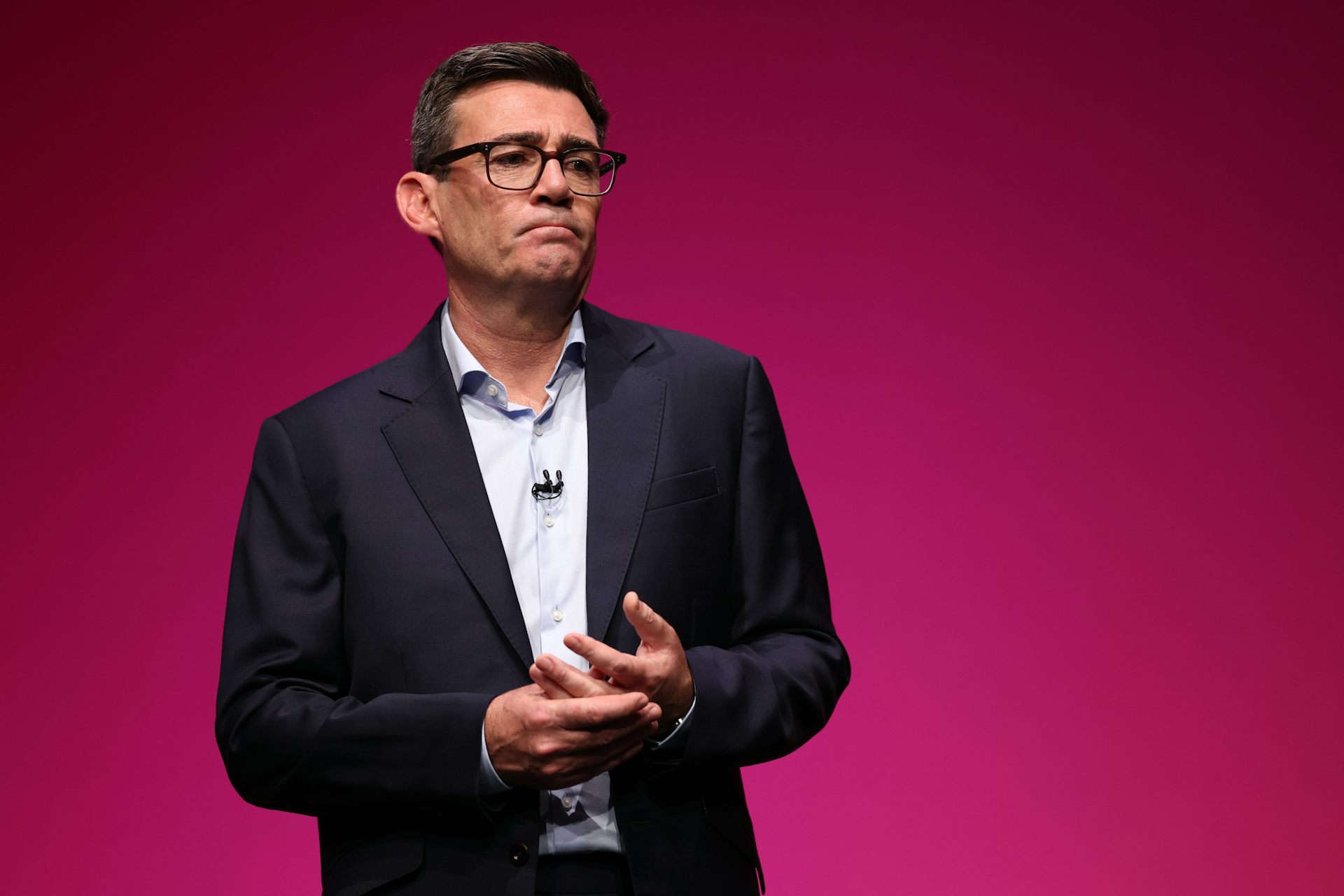 Andy Burnham speaking at the 2026 Labour conference.