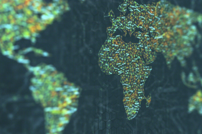 World map with focus on Africa