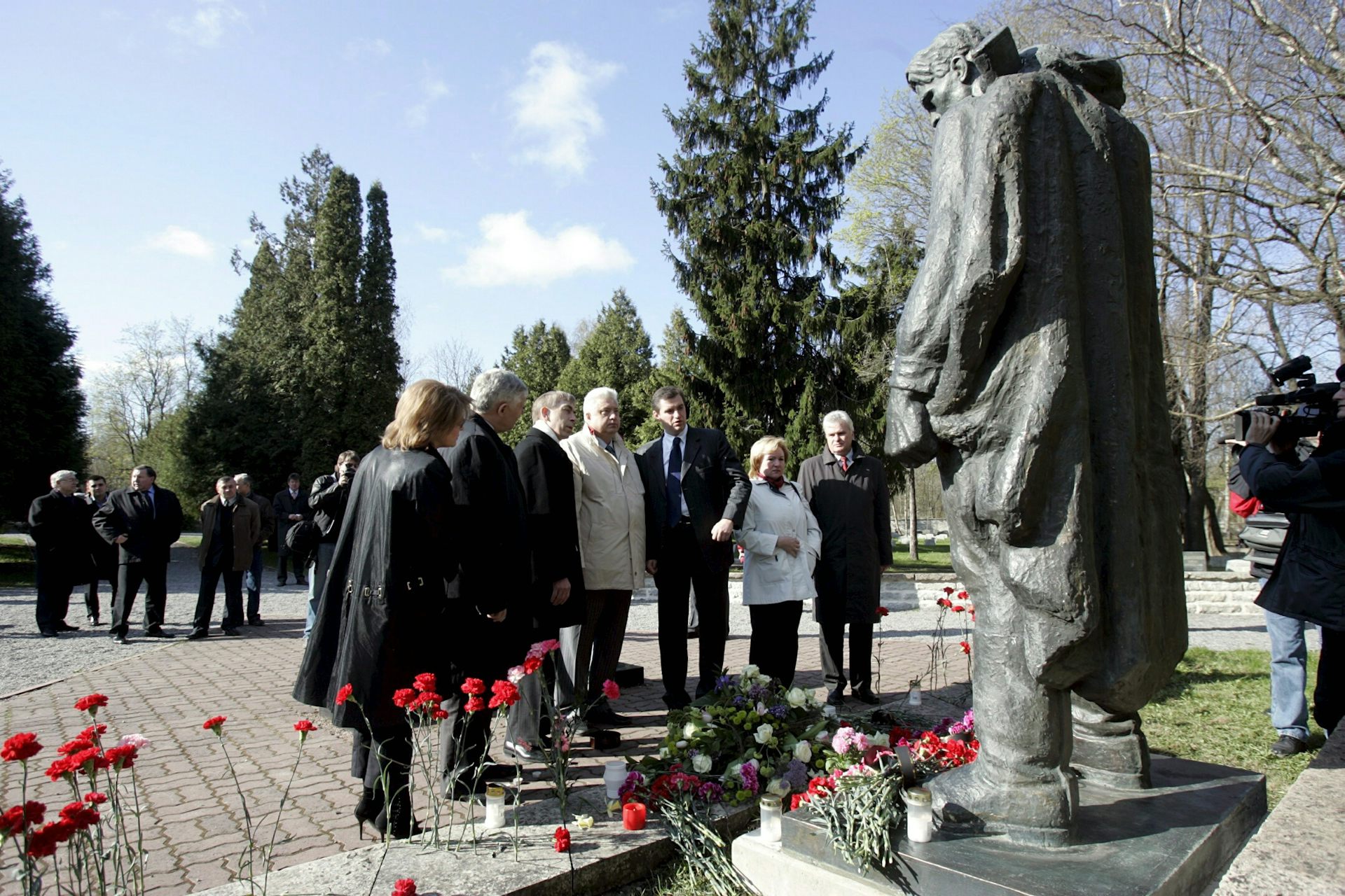 The 'Bronze Soldier' statue in Tallinn, Estonia.