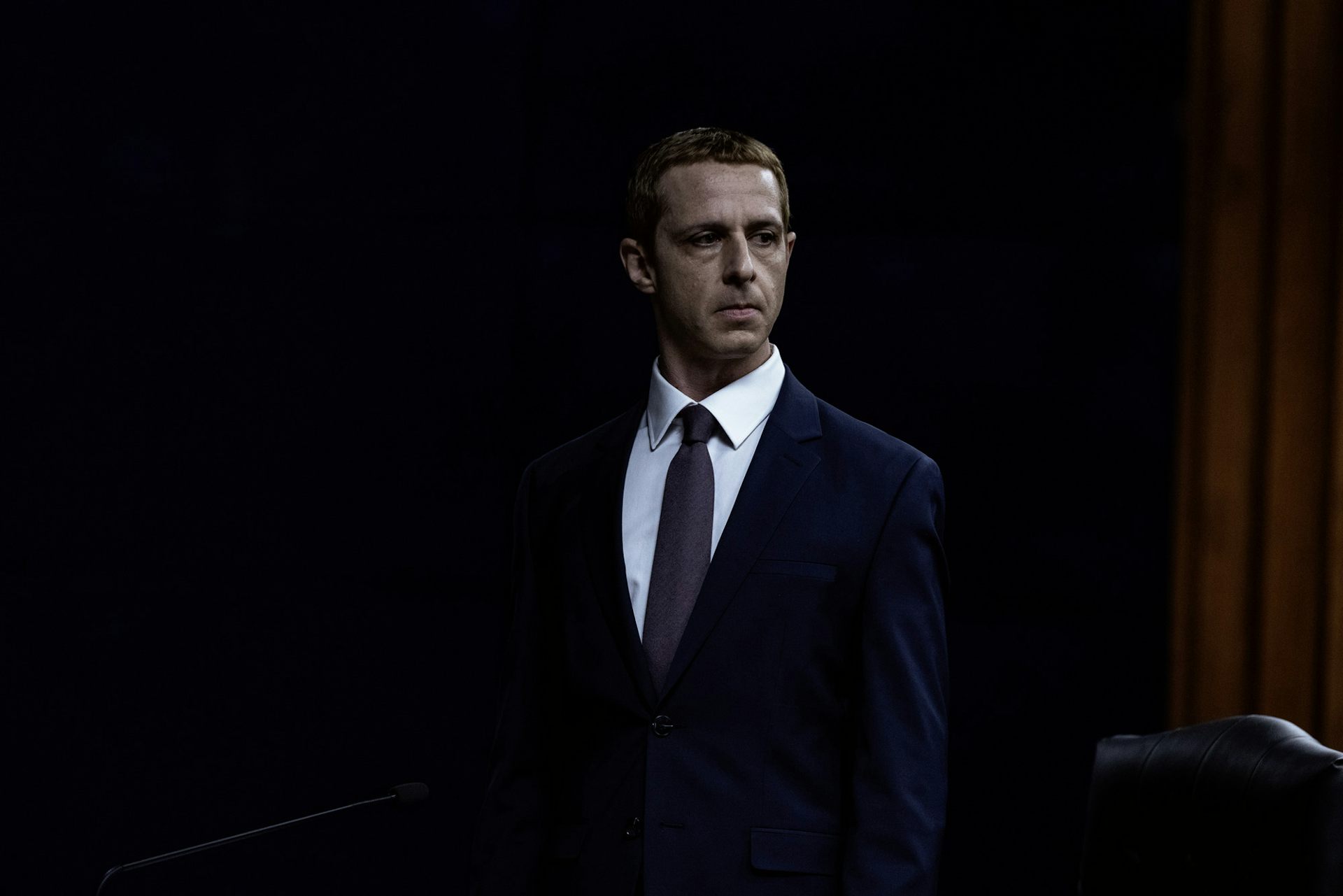 Jeremy Strong as Mark Zuckerberg.