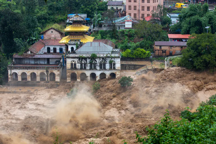 Flood waters in Nepal