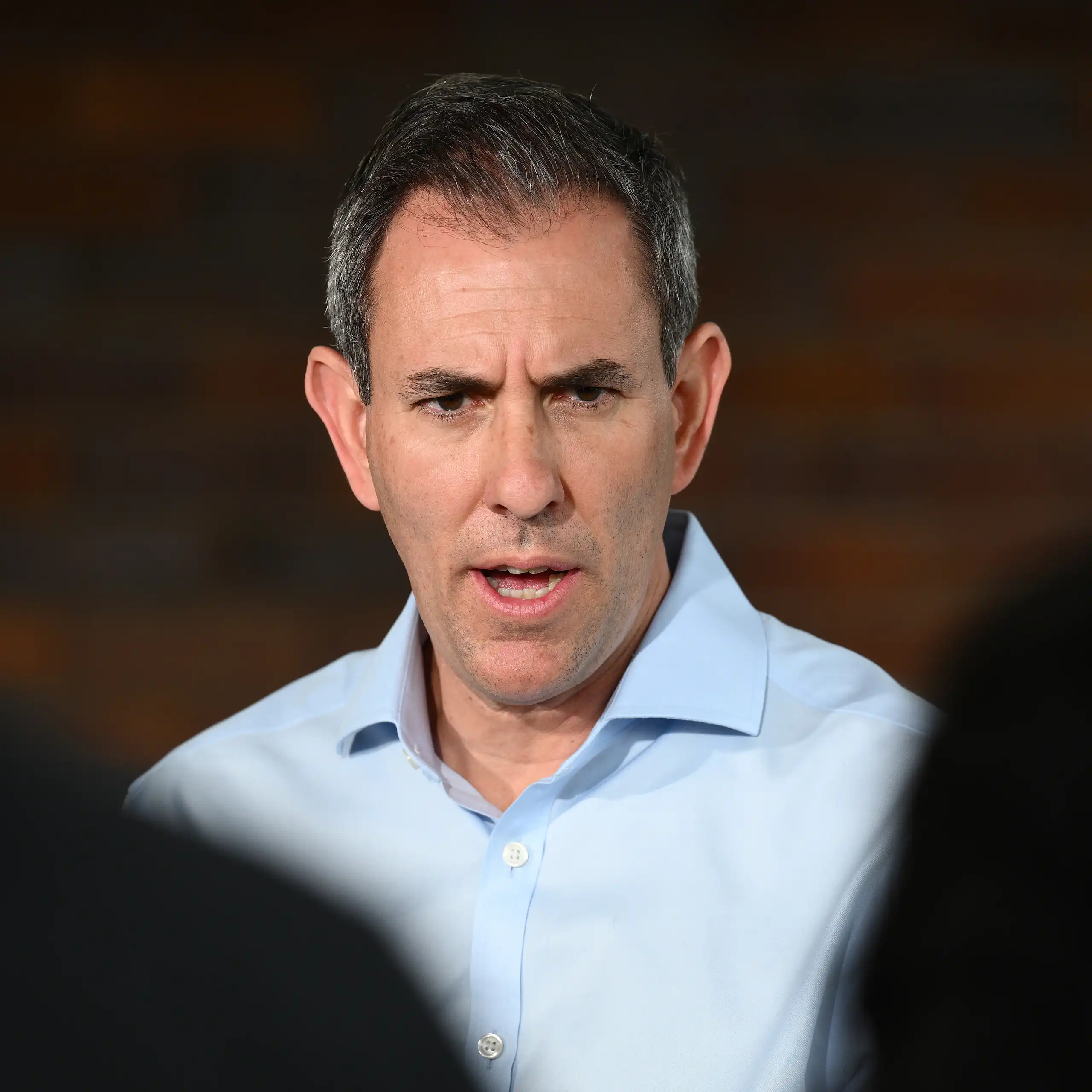 Jim Chalmers speaks at a press conference