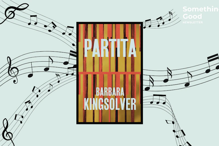 Partita book cover and music.