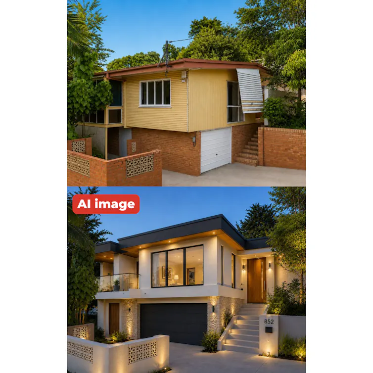 A Queensland property listing showing a concept for a renovation.