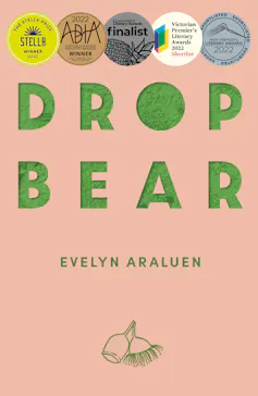 book cover: Dropbear – with image of gumnuts