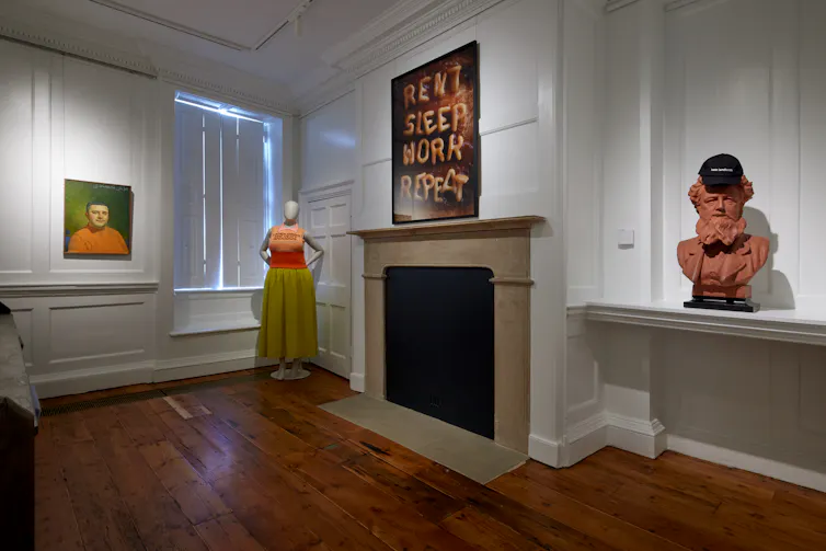 Inside the Earthly Paradise exhibition.