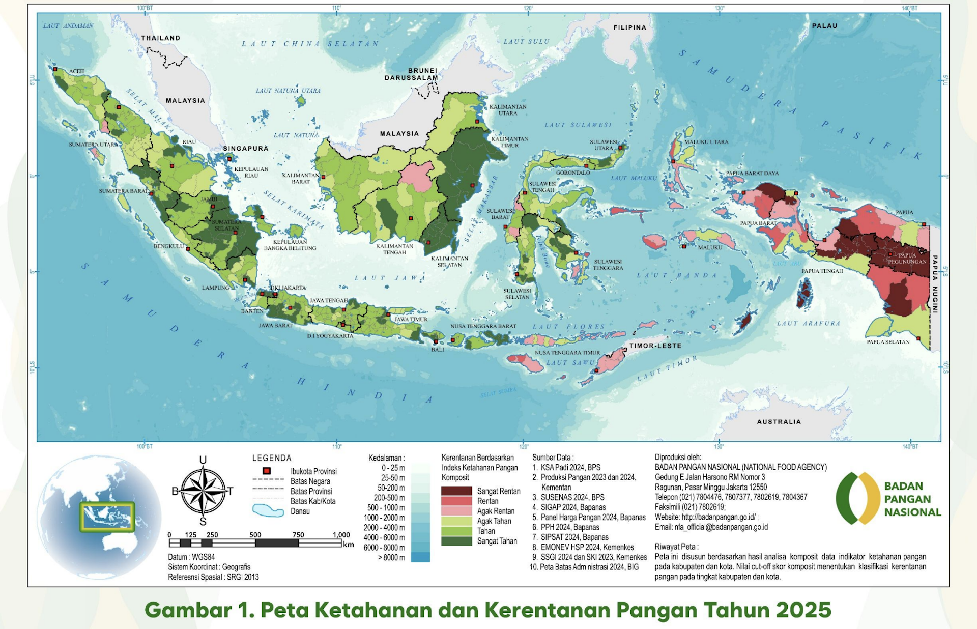 peta kerawanan pangan nasional 2025