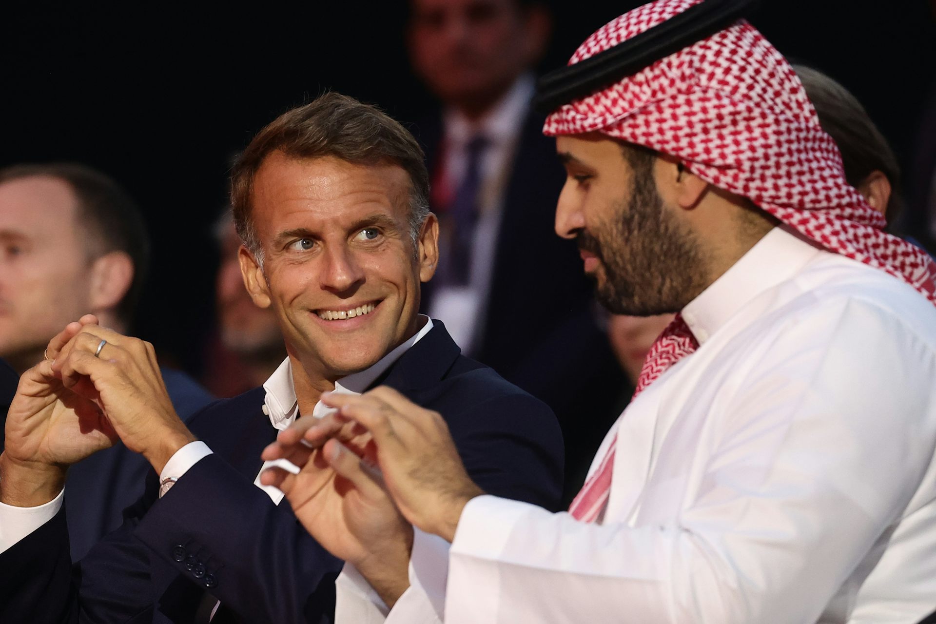 Emmanuel Macron and Mohammed bin Salman sat next to each other at the Esports World Cup closing ceremony in Paris.