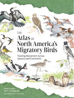 The cover of the atlas shows several types of birds.