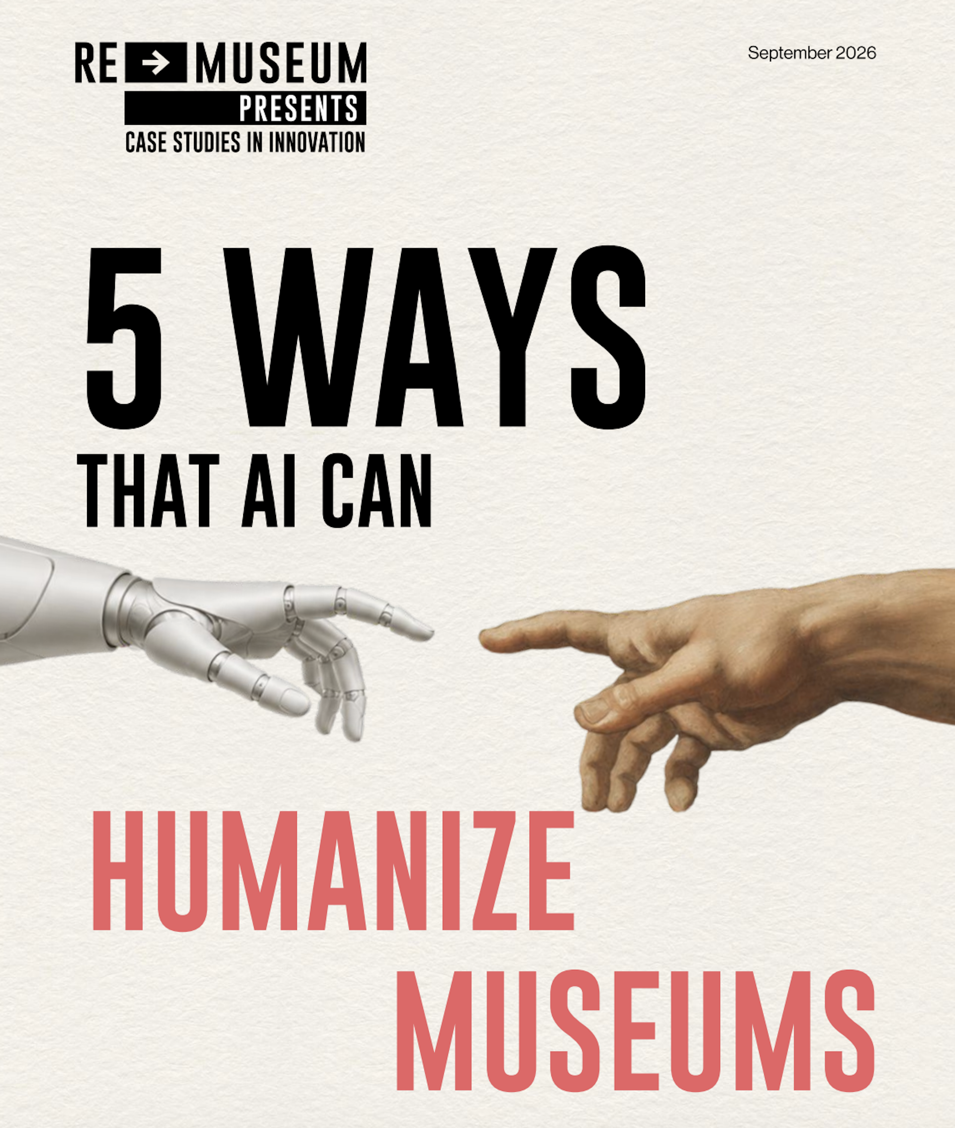 The cover of a report called 5 Ways that AI Can Humanize Museums