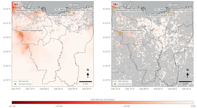 two annotated maps