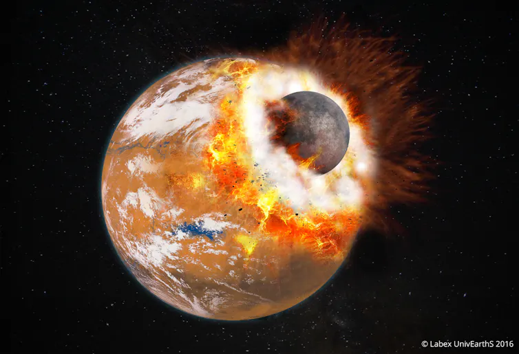 火星への巨大な衝突