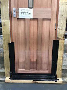 Door with duct tape seal