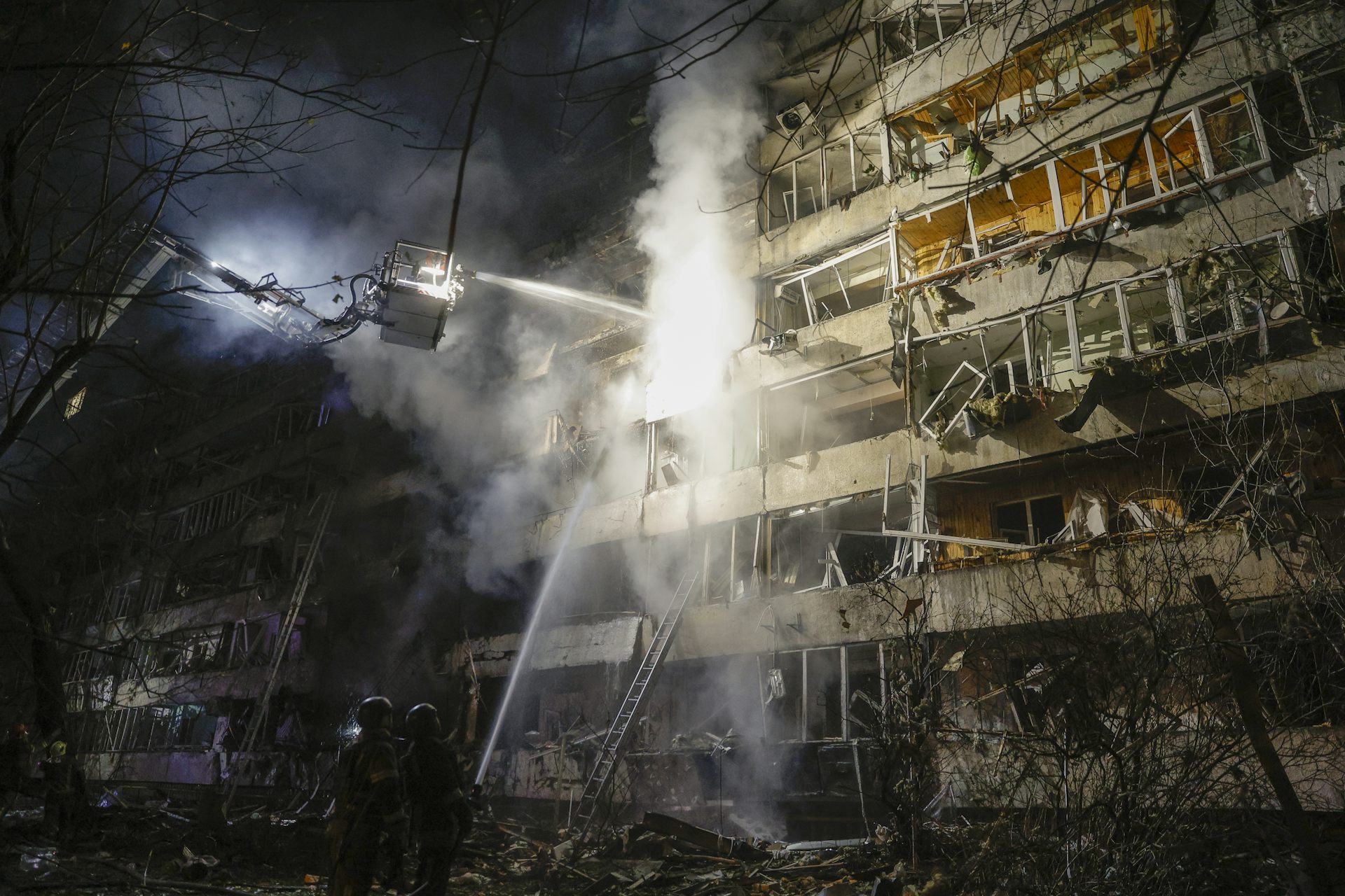 A bombed building.