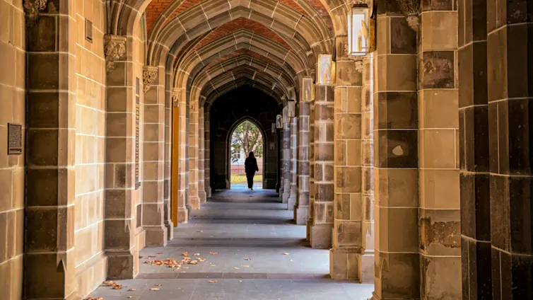 University of Melbourne – an arched walkway.