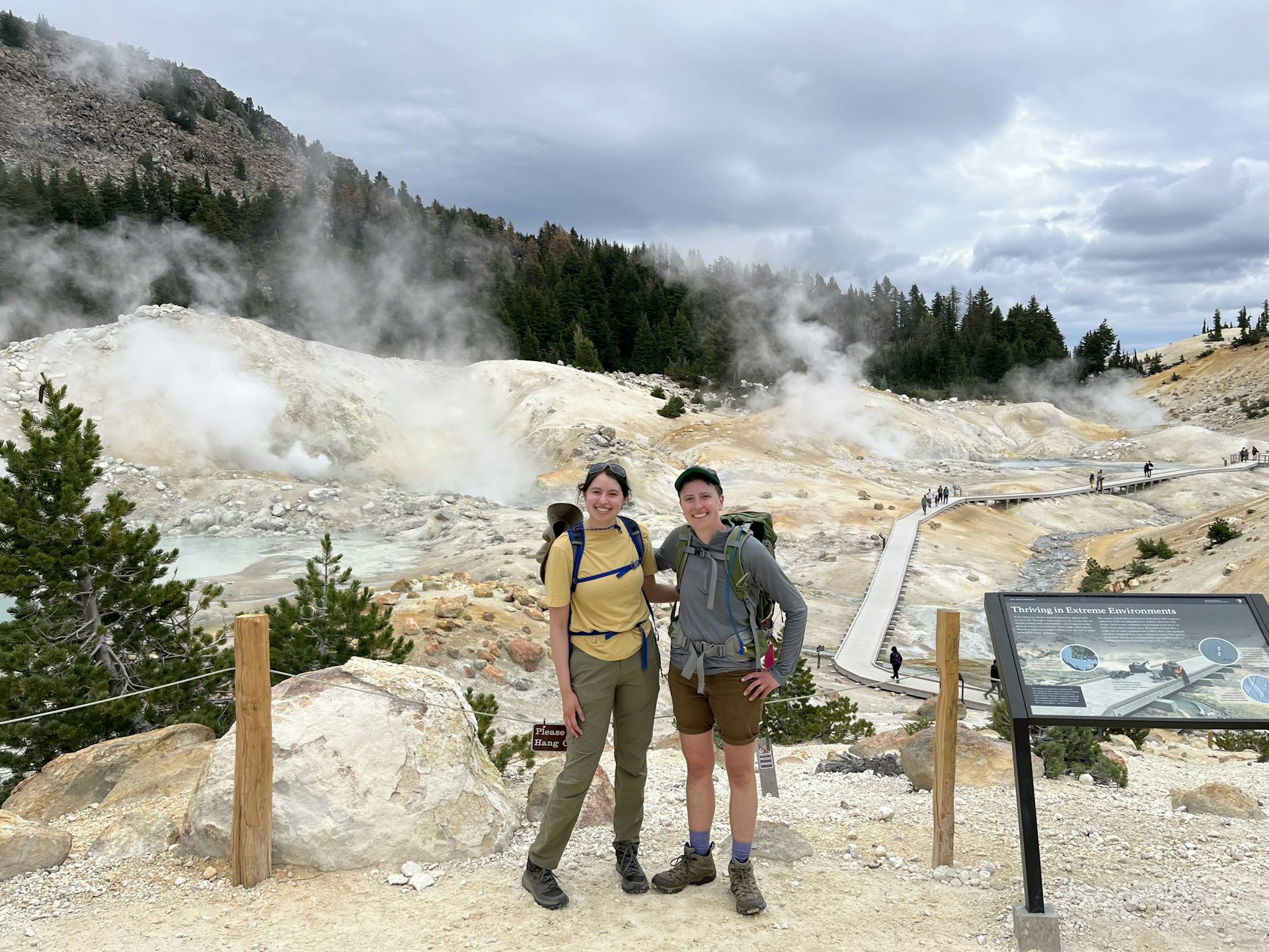 Two authors of the study at Lassen Volcanic National Park