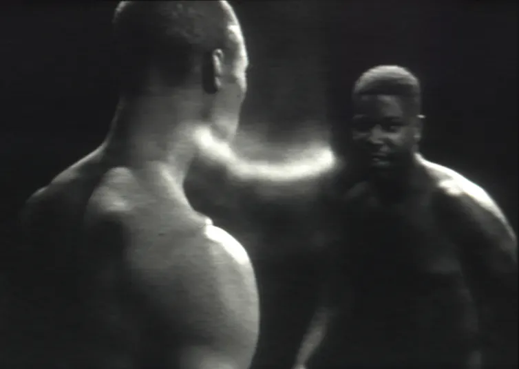Still from Bear by Steve McQueen (1993).