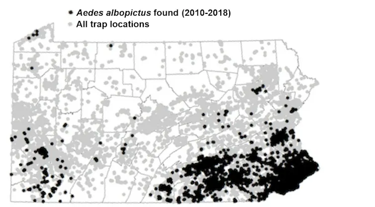 A map of Pennsylvania