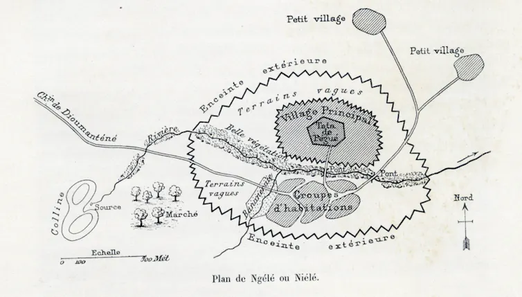 A map drawn on paper