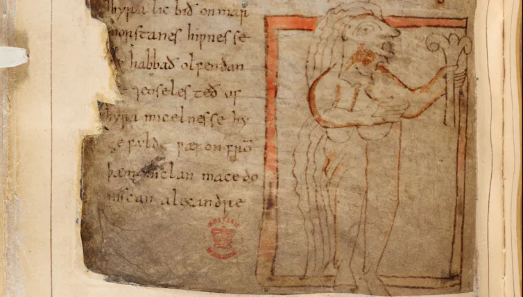 Half woman, half boar.