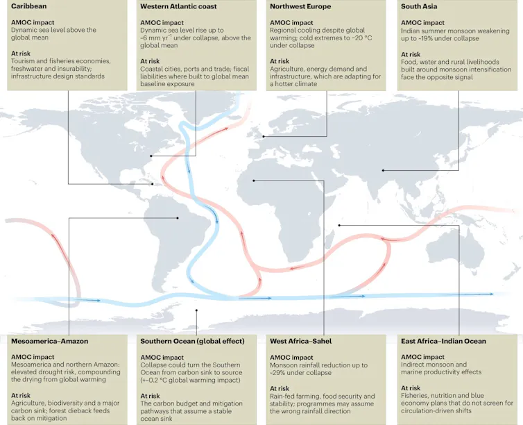 Annotated world map