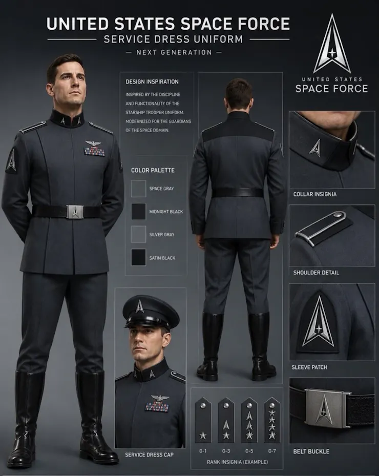 An mock up image of a military uniform.