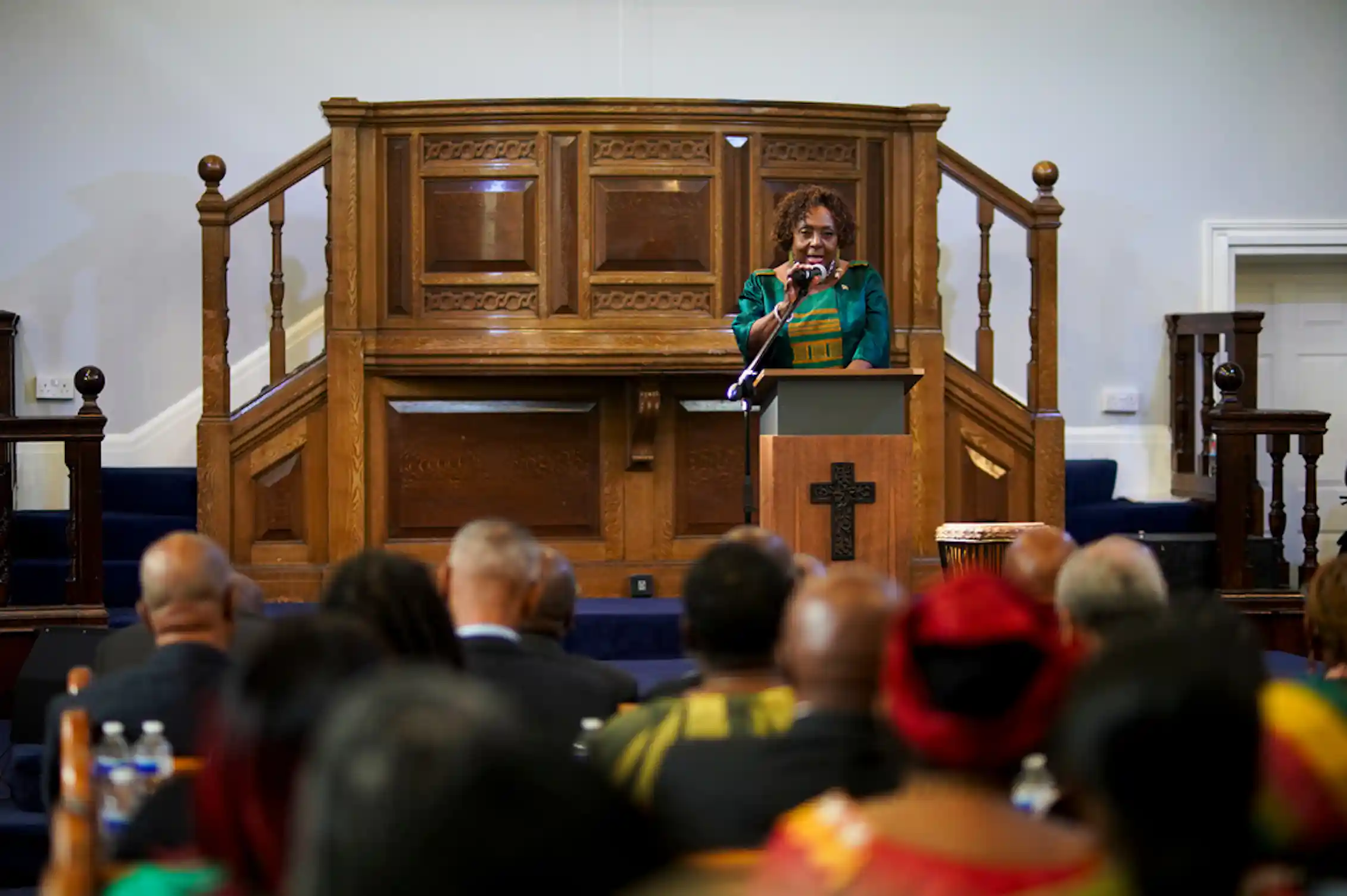 Jamaica’s Minister of Culture, Gender, Entertainment and Sport, Olivia Grange, speaks in London on Sept. 6, 2026, before filing a petition to refer three specific questions about trans-Atlantic slavery to the Judicial Committee of the Privy Council. AP