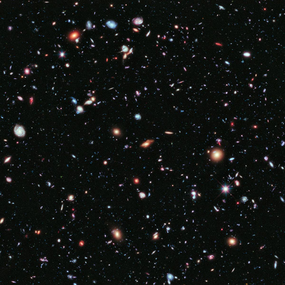 Hubble's deep field images of the early universe are postcards from  billions of years ago