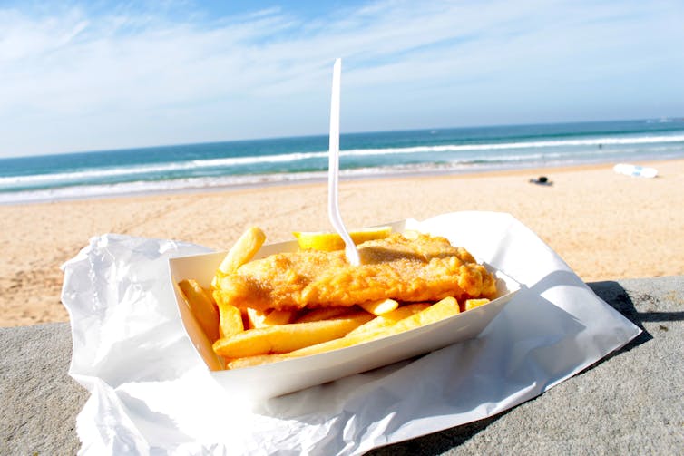 australian flake 'n chips shark